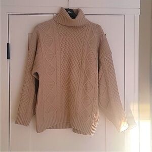 🍦Sunday Best Cream Cable Turtleneck Sweater